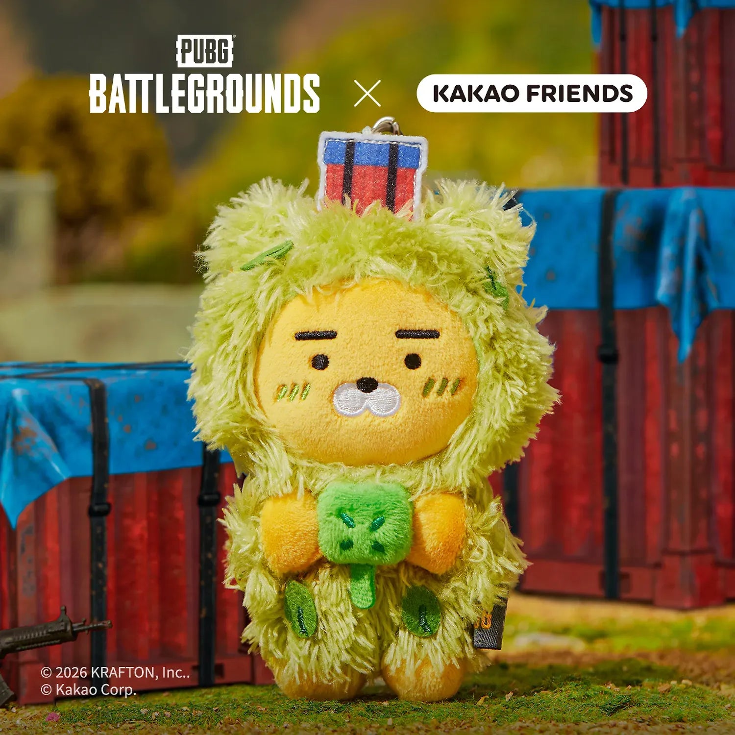 [KAKAO FRIENDS]PUBG x KAKAO FRIENDS Ryan Plush Keyring