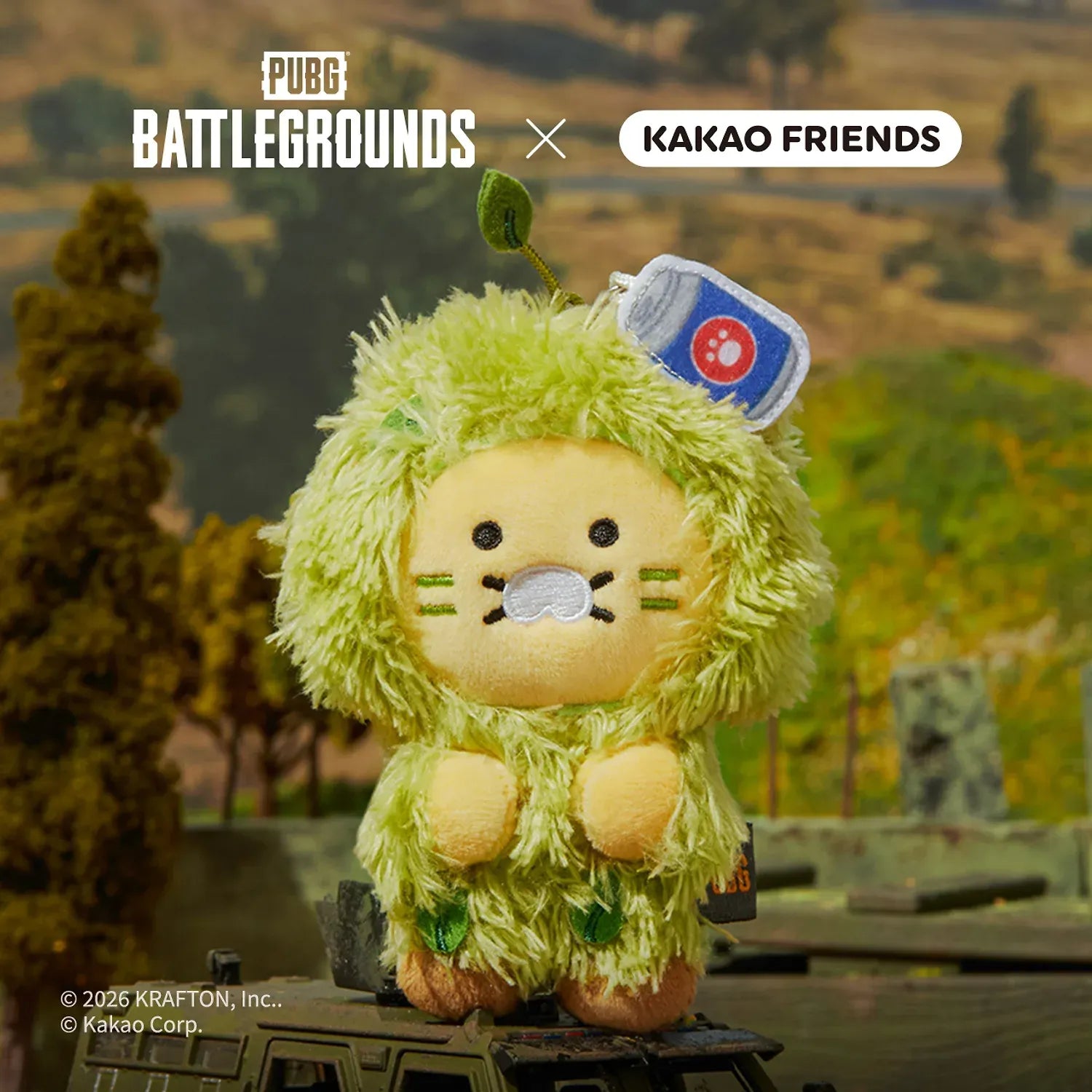 [KAKAO FRIENDS]PUBG x KAKAO FRIENDS Ryan Plush Keyring