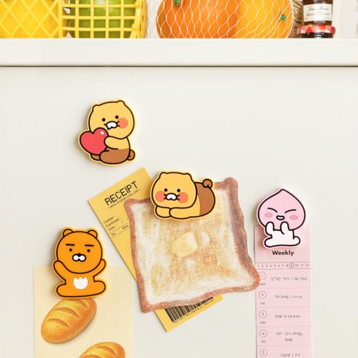 [KAKAO FRIENDS] PVC Magnet Set Fridge & Photo Frame 4pcs