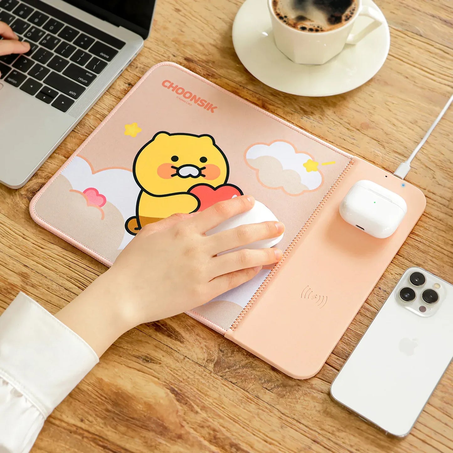 [KAKAO FRIENDS] Chunsik Wireless Charging Mouse Pad
