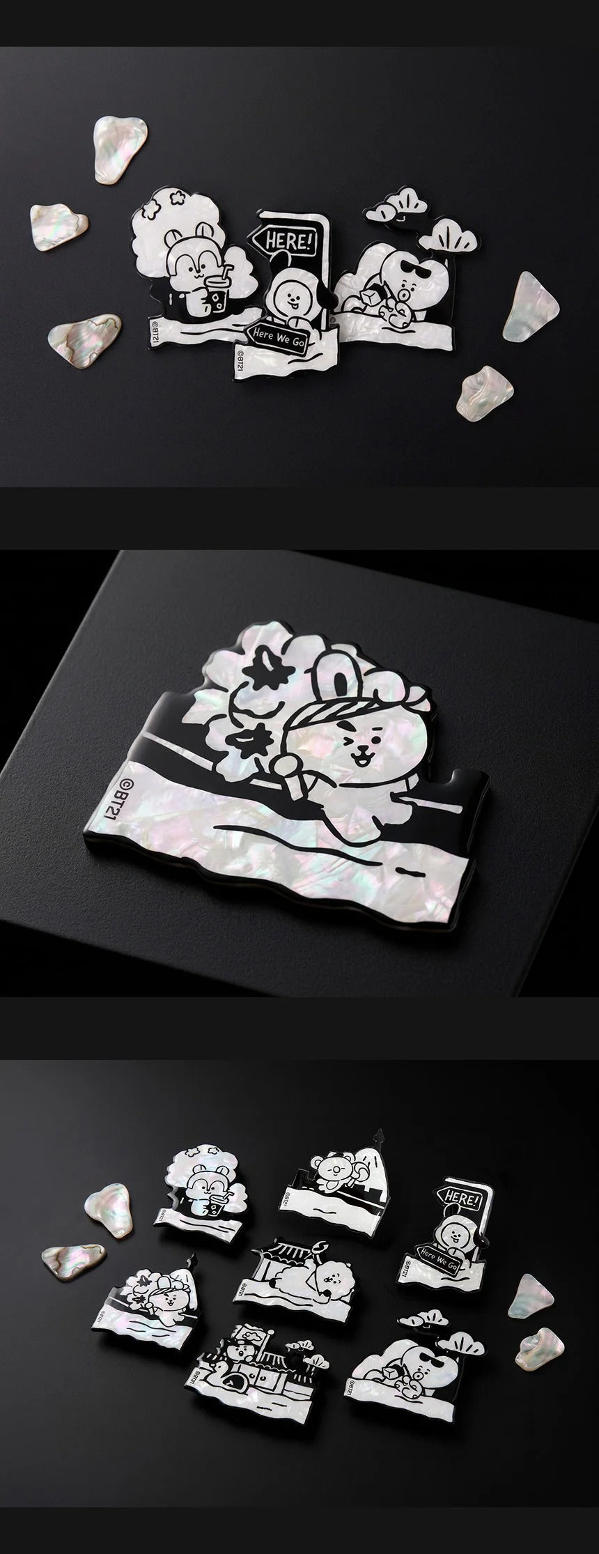 [BTS]BT21 Hologram Puzzle Magnet Blind Box(Random design)