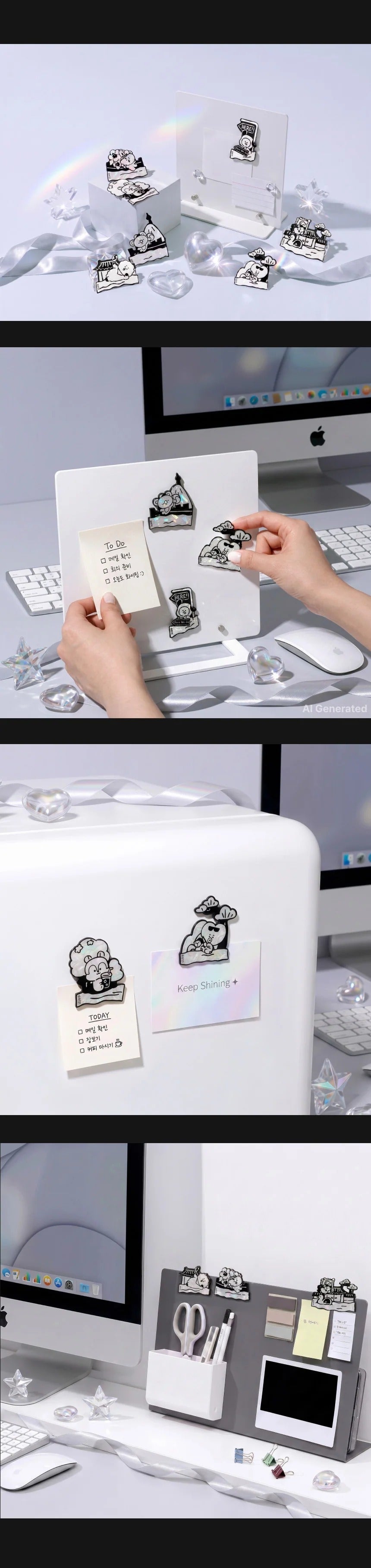 [BTS]BT21 Hologram Puzzle Magnet Blind Box(Random design)