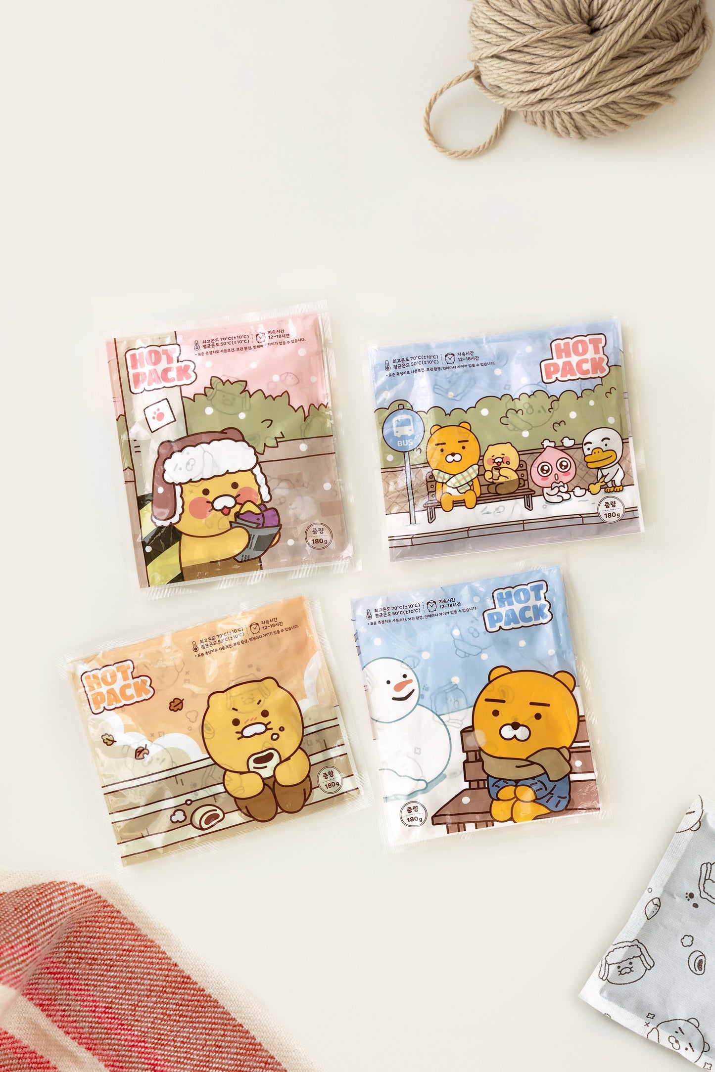 [KAKAO FRIENDS] Warm Hot Pack Holder Reusable Pouch Type