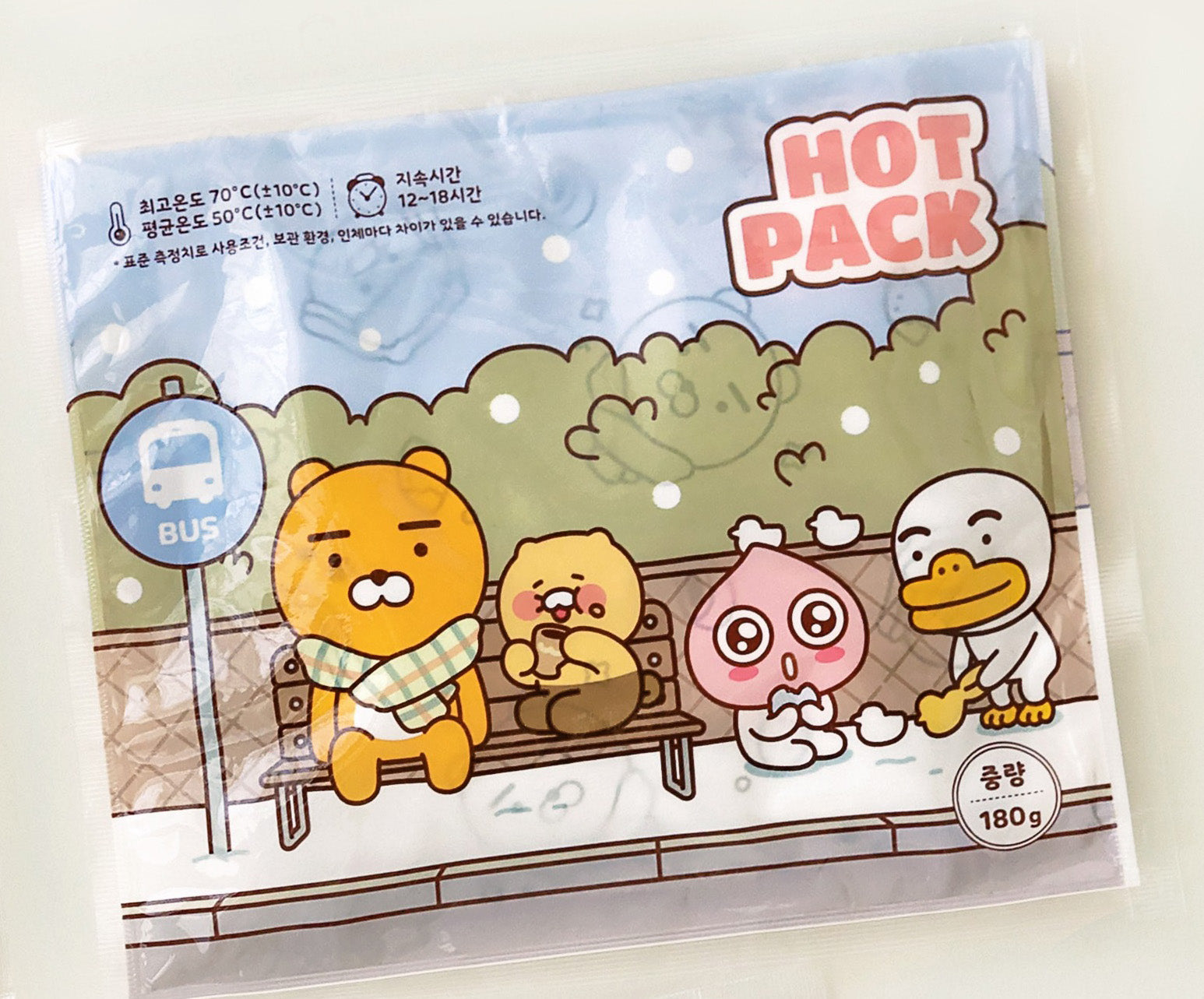 [KAKAO FRIENDS] Warm Hot Pack Holder Reusable Pouch Type