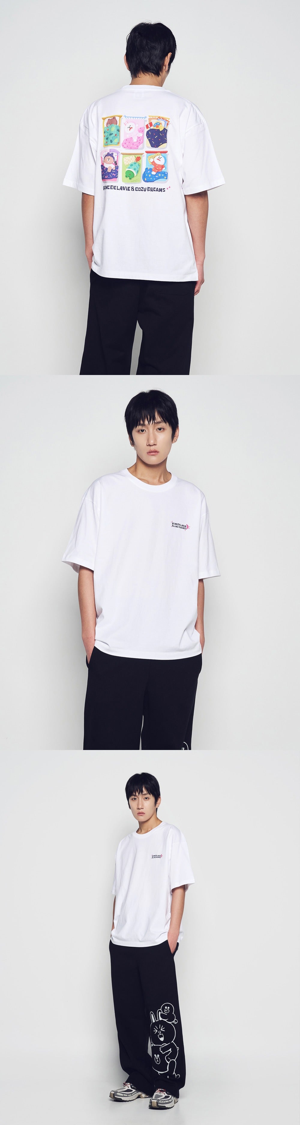 [LINE FRIEND]SLEEPING LINE FRIENDS SHORT SLEEVE T-SHIRT