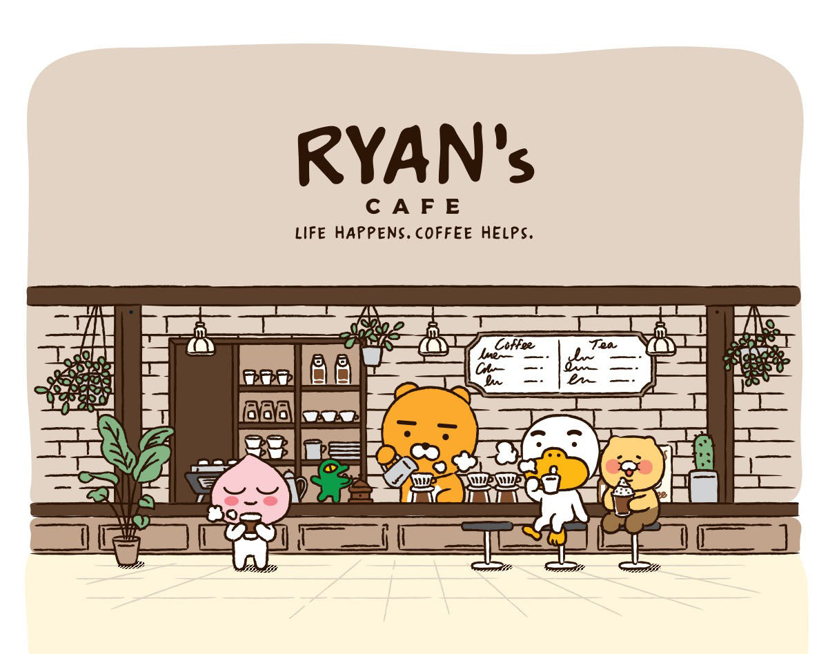 [KAKAO FRIENDS] X Illy Collaboration Espresso Machine Set Ryan Edition