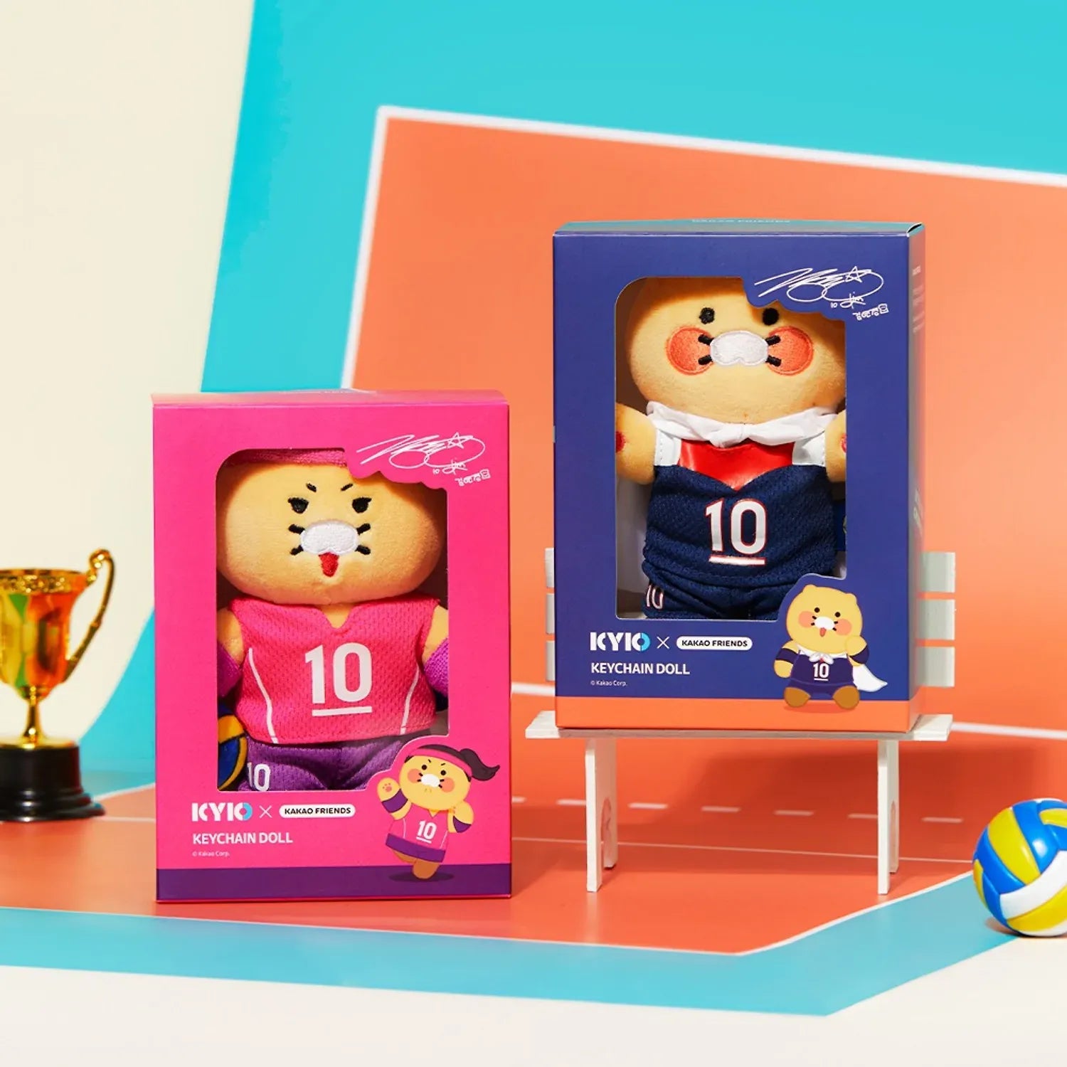 [KAKAO FRIENDS] Kim Yeon-koung X Friends Keyring Plush Chunsik