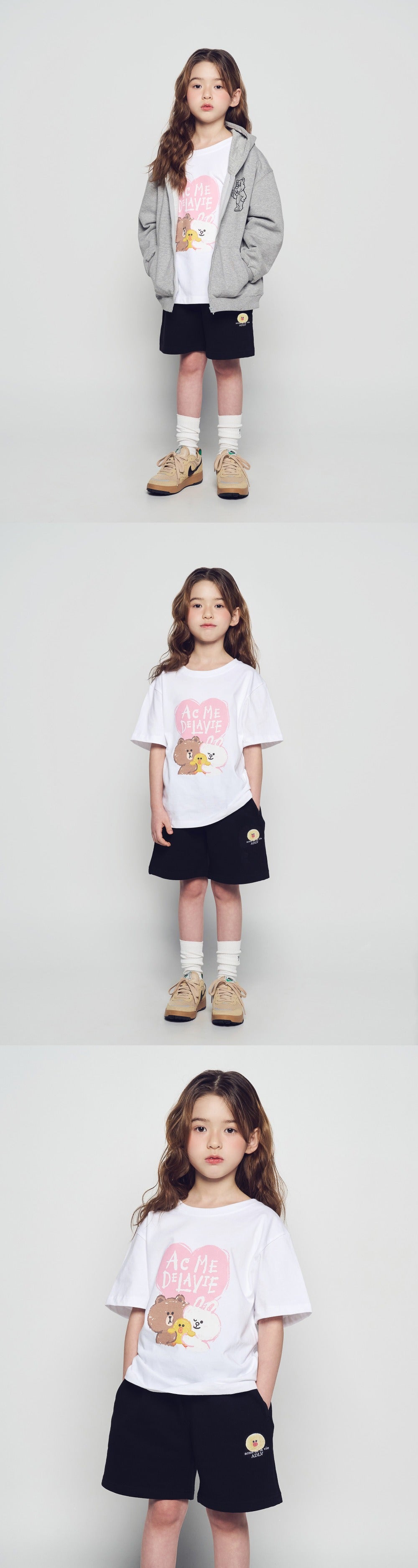 [LINE FRIEND]KIDS HEART LINE FRIENDS SHORT SLEEVE T-SHIRT