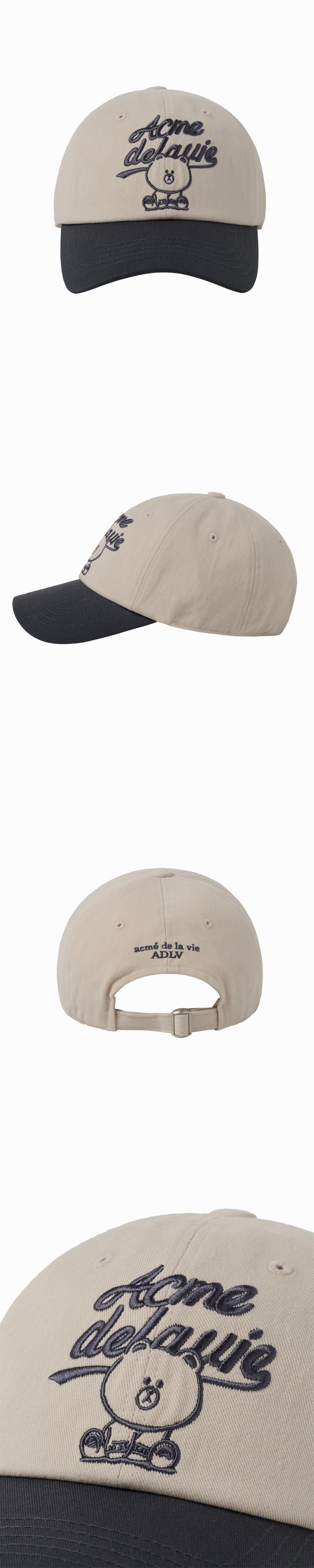 [LINE FRIEND]AUTHENTIC BROWN TWO TONE LINE FRIENDS BALL CAP