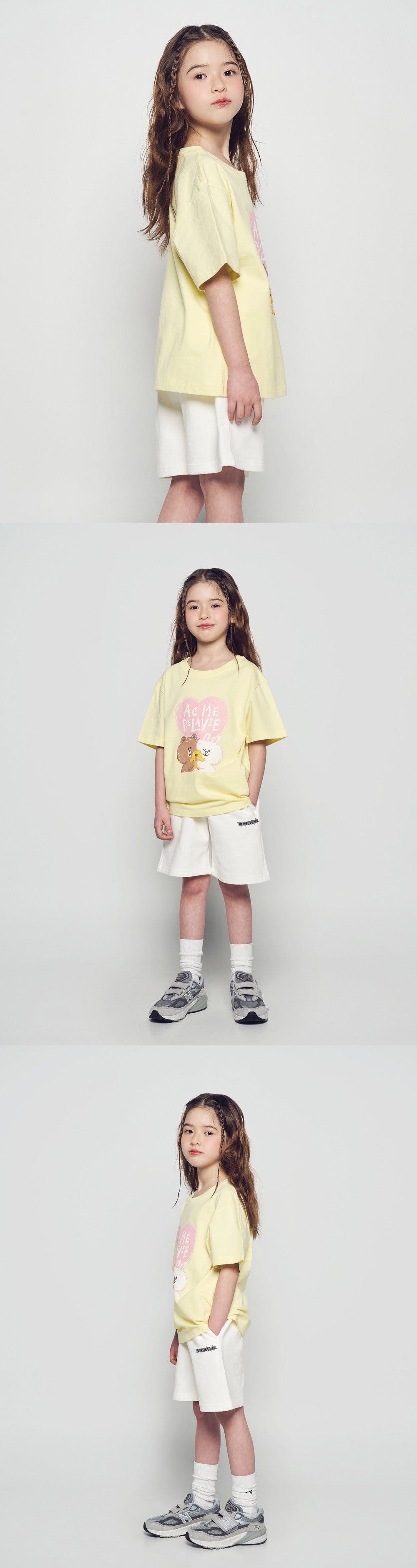 [LINE FRIEND]KIDS HEART LINE FRIENDS SHORT SLEEVE T-SHIRT