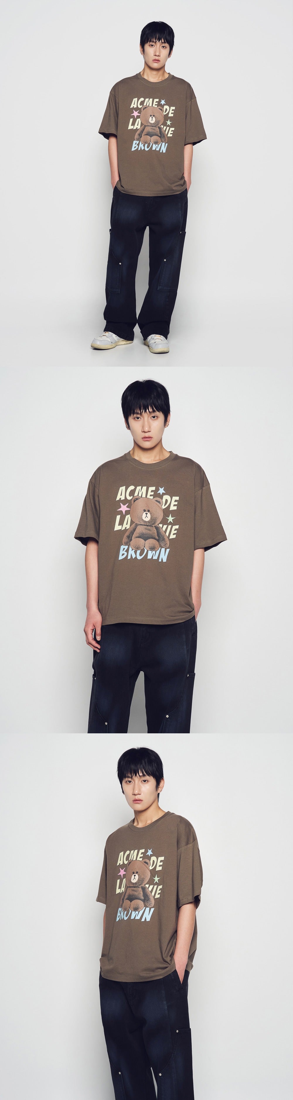 [LINE FRIEND]LINE FRIENDS BROWN STAR SHORT SLEEVE T-SHIRT