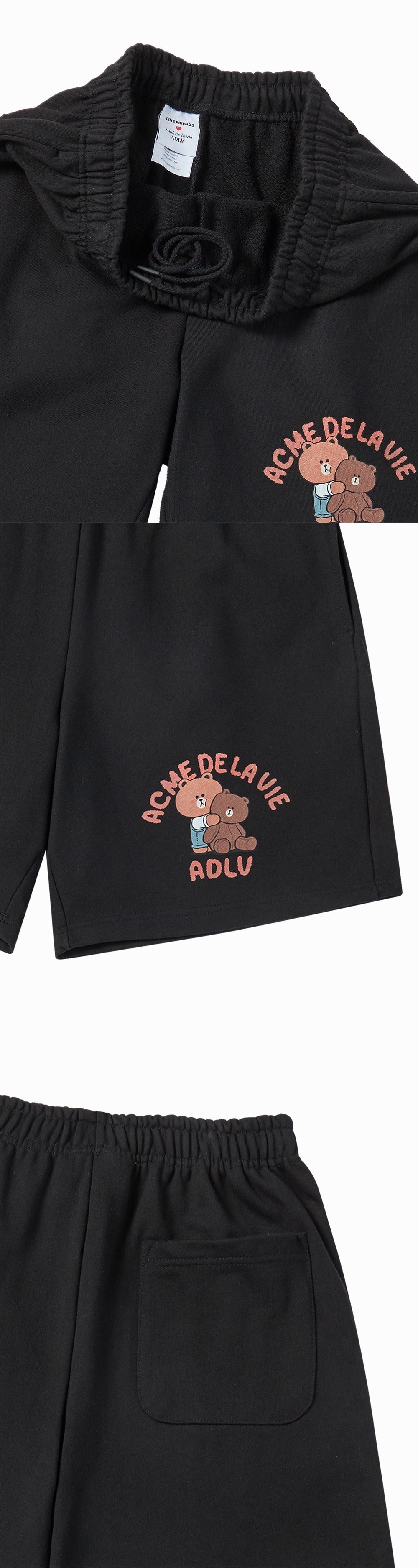 [LINE FRIEND]BEAR DOLL HUG BROWN LINE FRIENDS SHORT PANTS