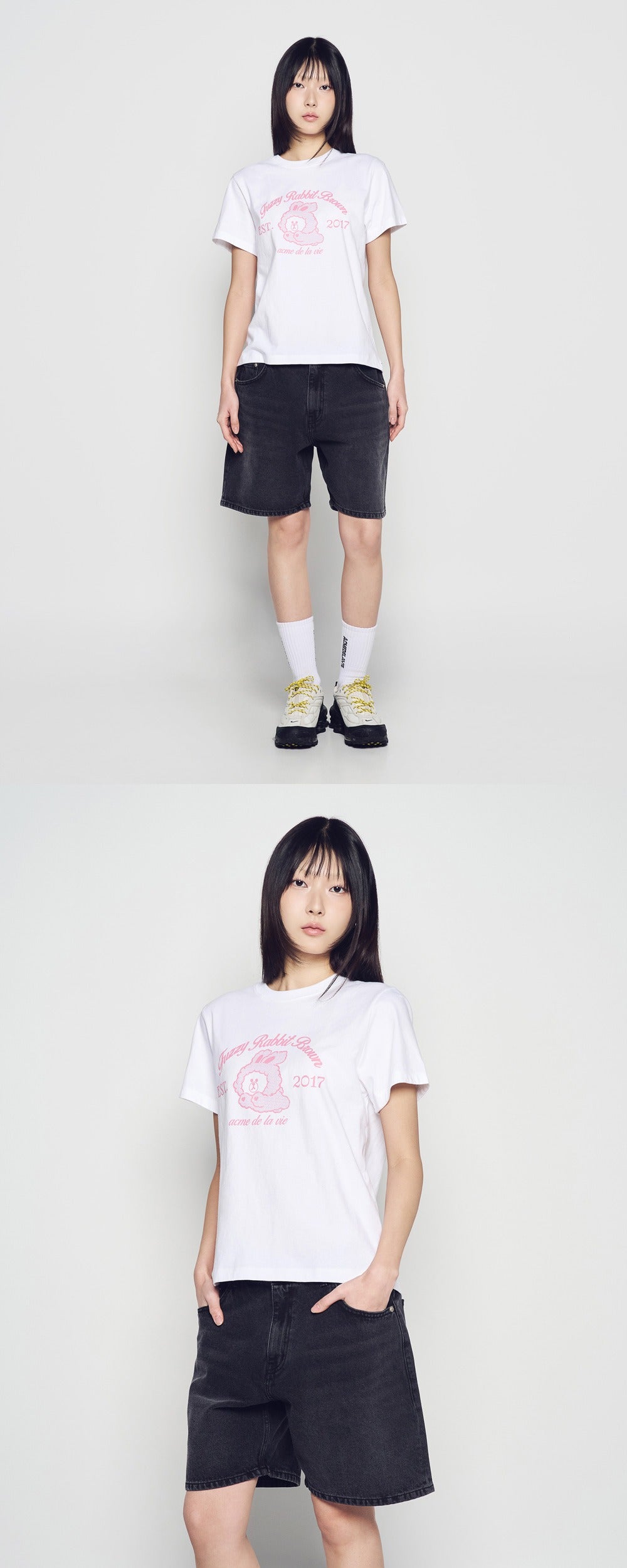 [LINE FRIEND]SWOMAN BROWN LINE FRIENDS SHORT SLEEVE T-SHIRT