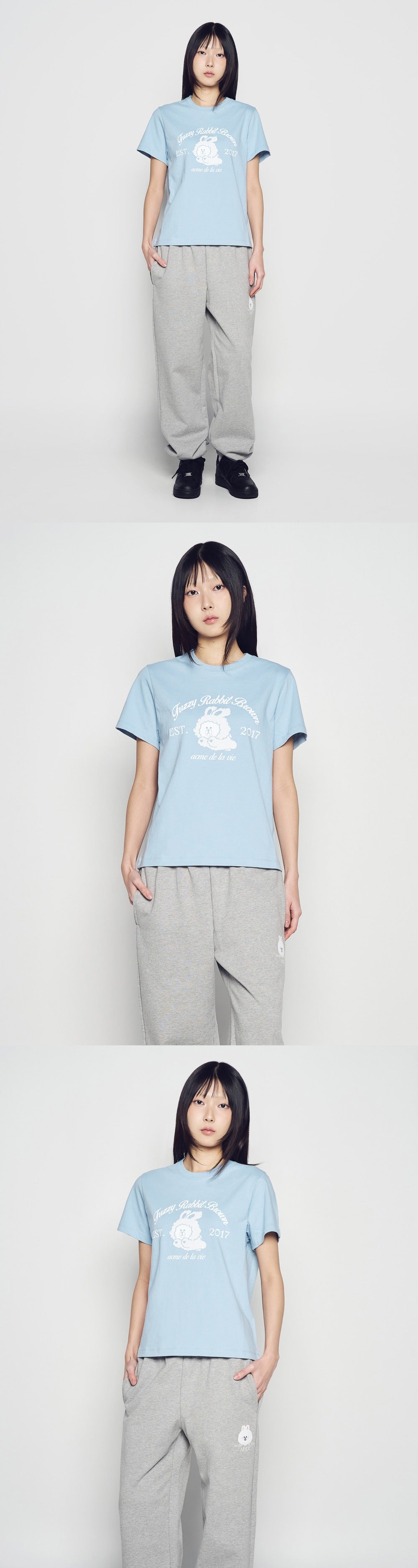 [LINE FRIEND]SWOMAN BROWN LINE FRIENDS SHORT SLEEVE T-SHIRT