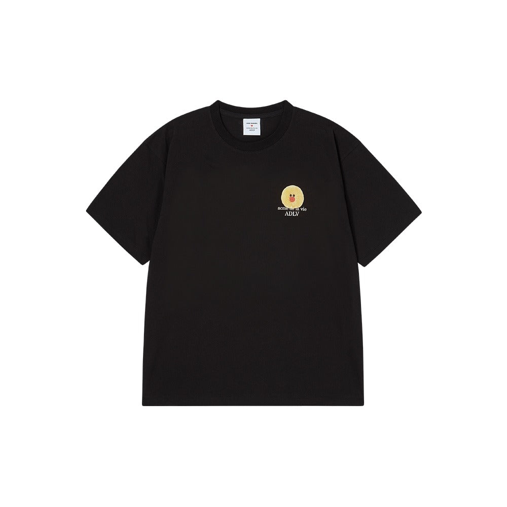 [LINE FRIEND]BASIC LOGO WITH LINE FRIENDS SHORT SLEEVE T-SHIRT
