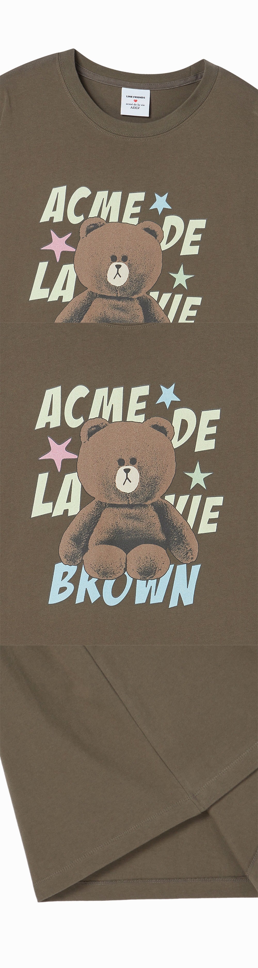 [LINE FRIEND]LINE FRIENDS BROWN STAR SHORT SLEEVE T-SHIRT