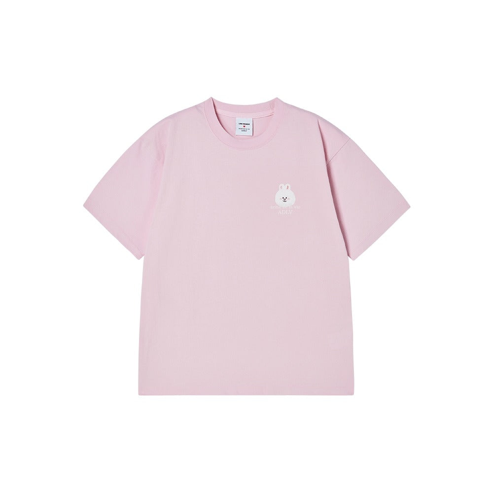 [LINE FRIEND]BASIC LOGO WITH LINE FRIENDS SHORT SLEEVE T-SHIRT