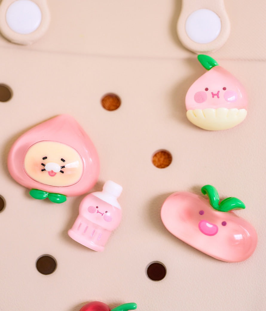 [KAKAO FRIENDS] Peach Hair Accessory Set Clips and Bands Apeach