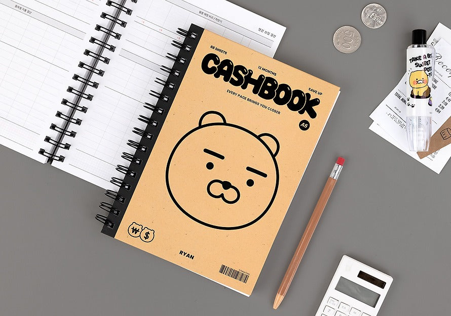 [KAKAO FRIENDS]Choonsik / Ryan Monotone Expense Cashbook