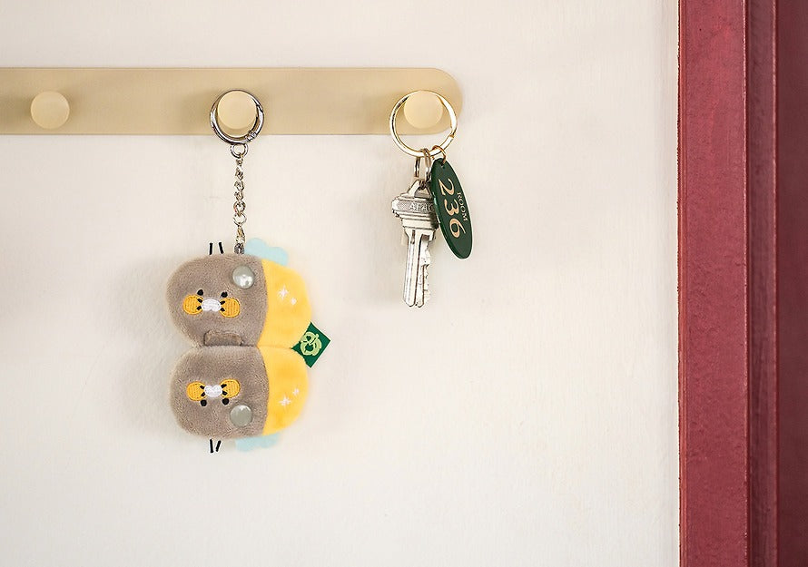 [KAKAO FRIENDS]Character Plush Keyring Soft Doll Keychain Cute Animal Bag Charm Gift