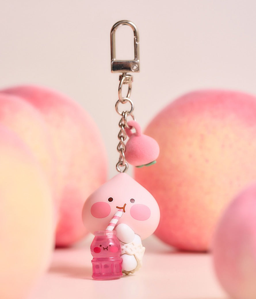 [KAKAO FRIENDS] Peach Figure Keyring Set Apeach Peach and Juice