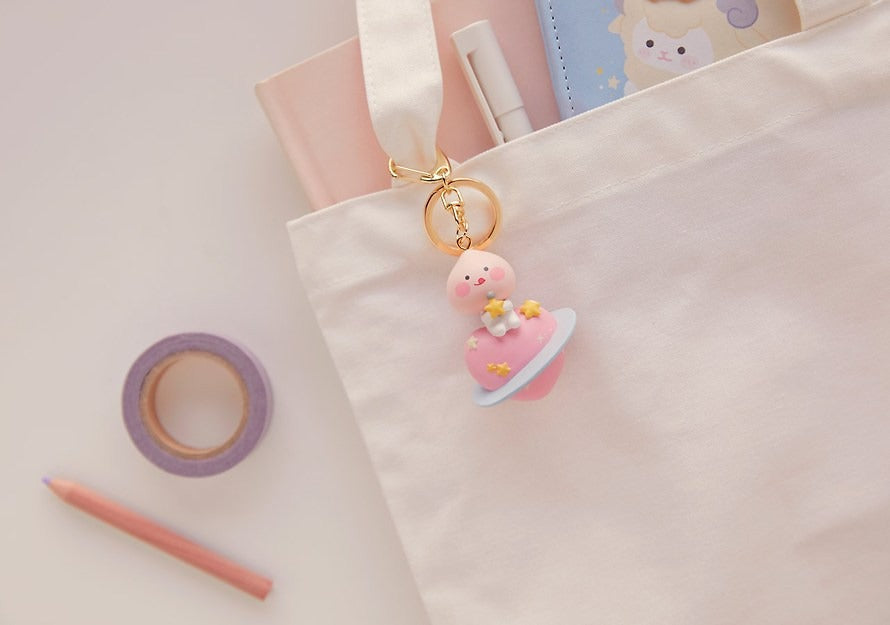 [KAKAO FRIENDS] Little Apeach Heart Planet Figure Keyring