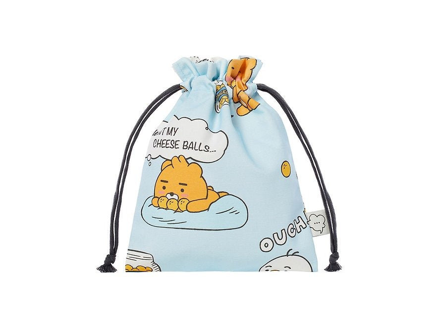[KAKAO FRIENDS] Lazy Sunday Drawstring Pouch Ryan & Tube