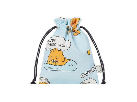 [KAKAO FRIENDS] Lazy Sunday Drawstring Pouch Ryan & Tube