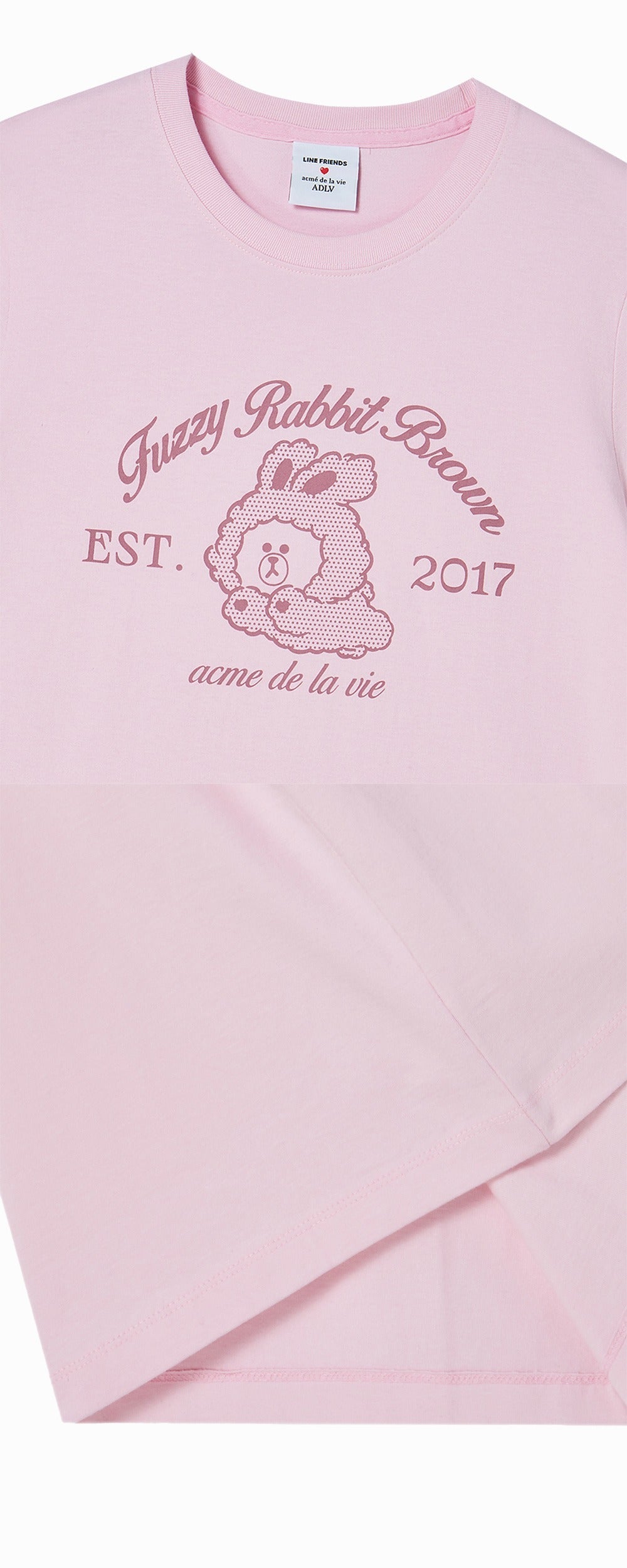 [LINE FRIEND]SWOMAN BROWN LINE FRIENDS SHORT SLEEVE T-SHIRT