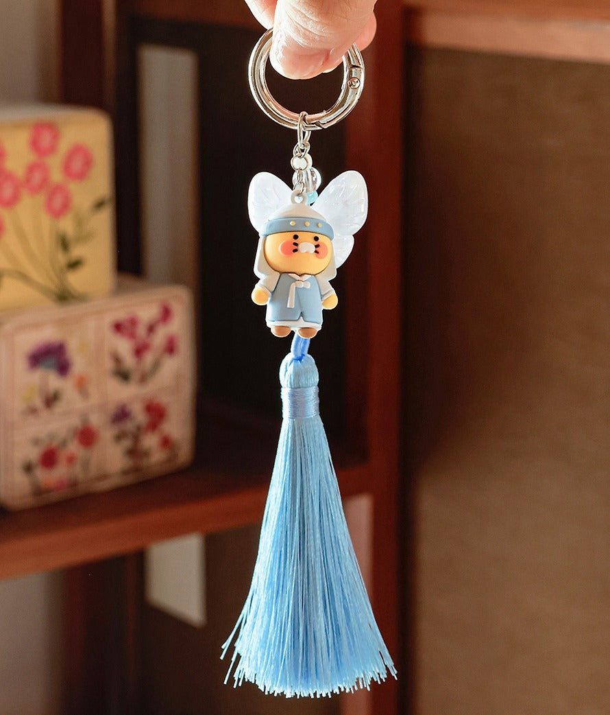 [KAKAO FRIENDS]Choonsik Figure Tassel Strap Keychain Korean Traditional Hanbok Keyring