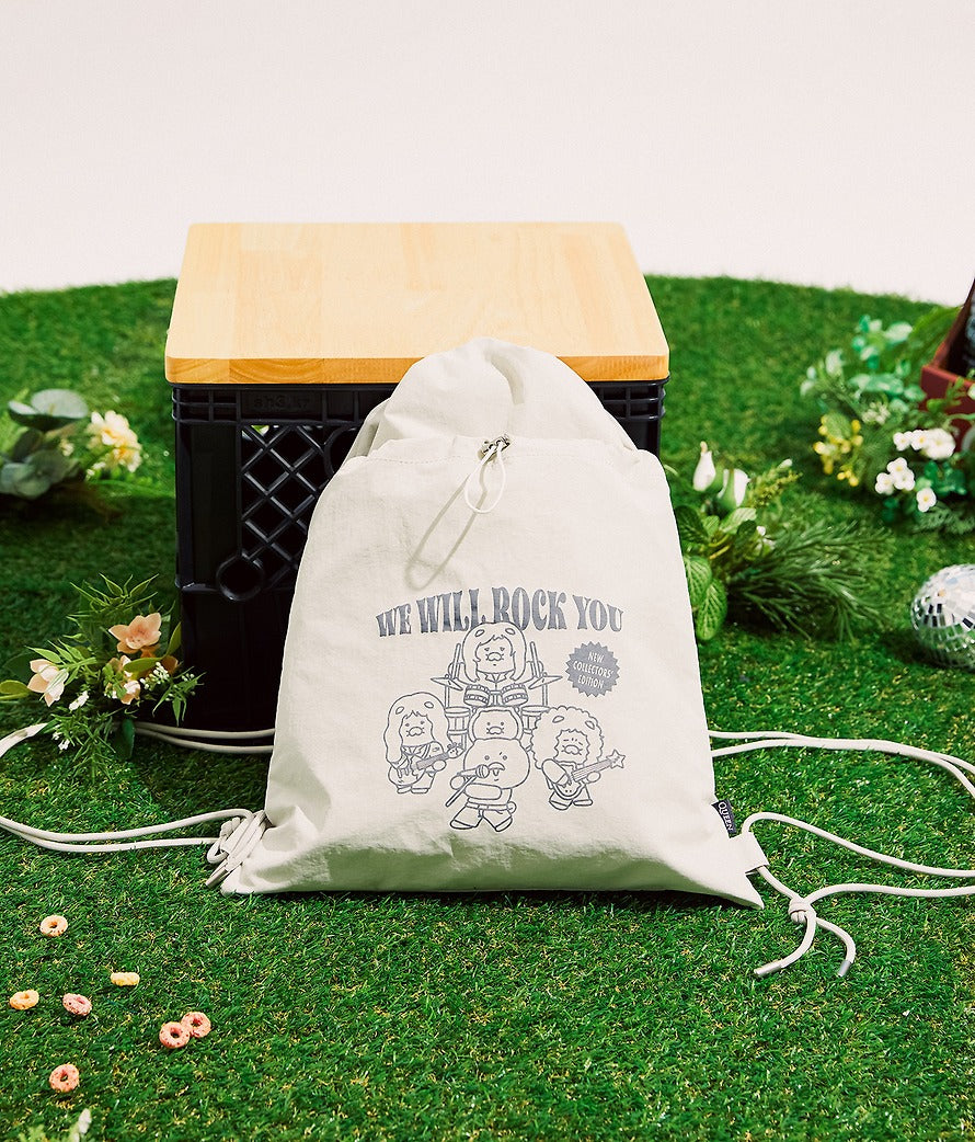 [KAKAO FRIENDS] QUEEN x Kakao Friends We Will Rock You Drawstring Bag Chunshik