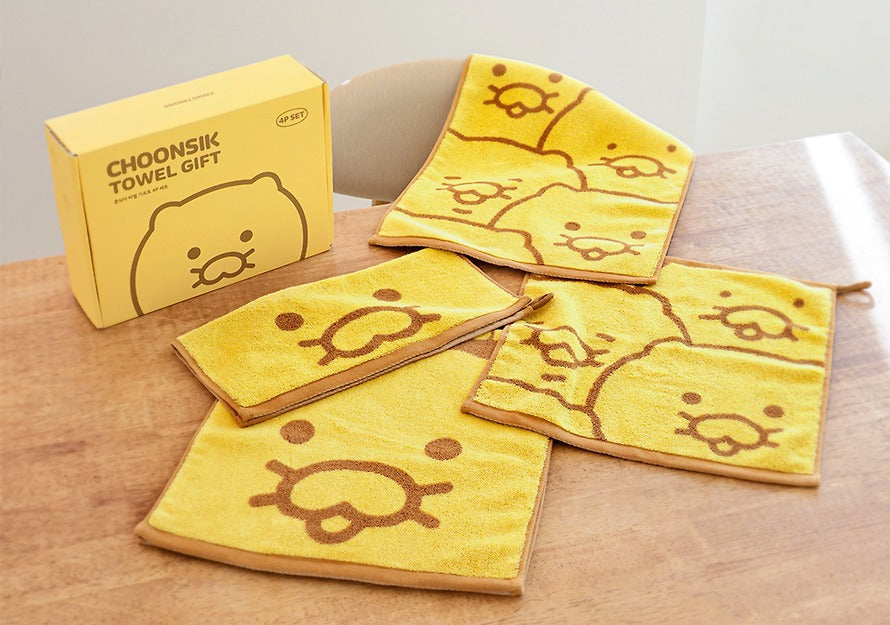 [KAKAO FRIENDS]Choonsik 32 Count Gift Towel Set 4 Pieces