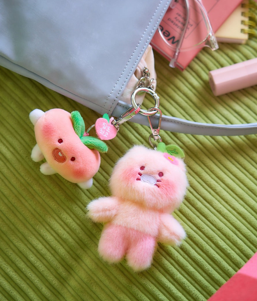 [KAKAO FRIENDS] Peach Plush Keyring Set Apeach and Chunshik
