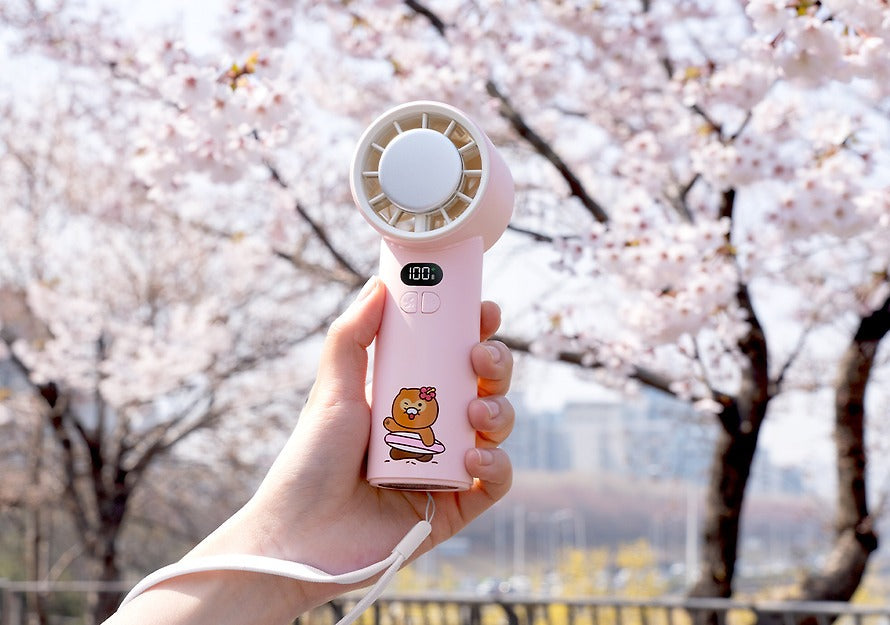 [KAKAO FRIENDS] Chunshik Pink Light Summer Cooling Handheld Fan