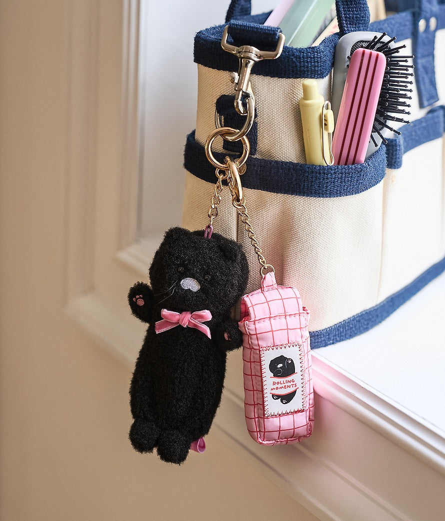 [KAKAO FRIENDS]Black Choonsik Lip Balm Case Keyring