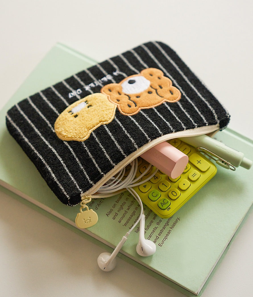 [KAKAO FRIENDS]FRIENDAY Terry Square Pouch Cosmetic Bag Chunshik