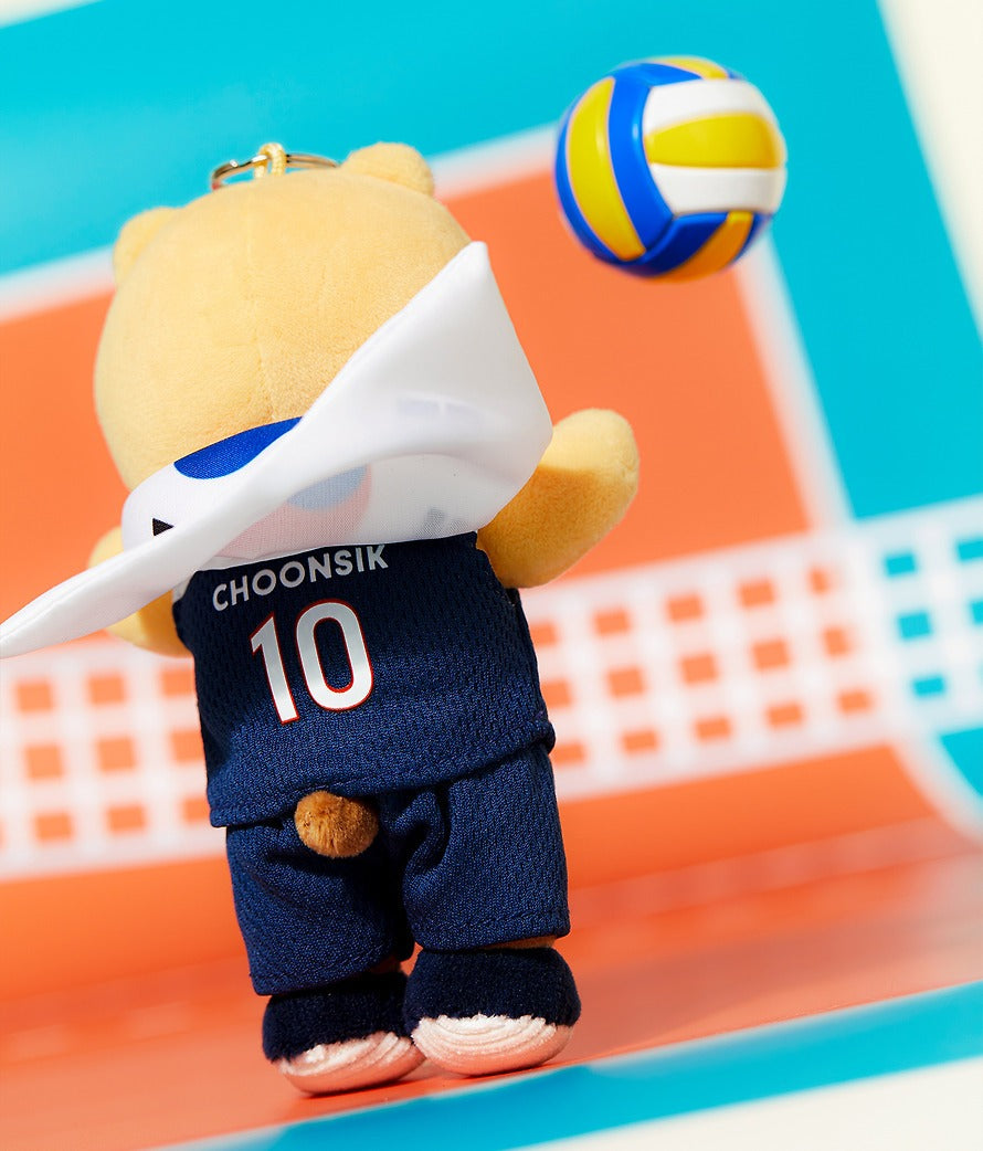 [KAKAO FRIENDS] Kim Yeon-koung X Friends Keyring Plush Chunsik