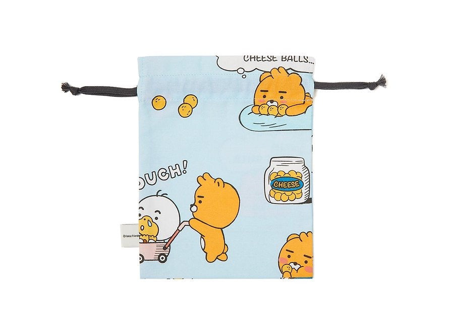 [KAKAO FRIENDS] Lazy Sunday Drawstring Pouch Ryan & Tube