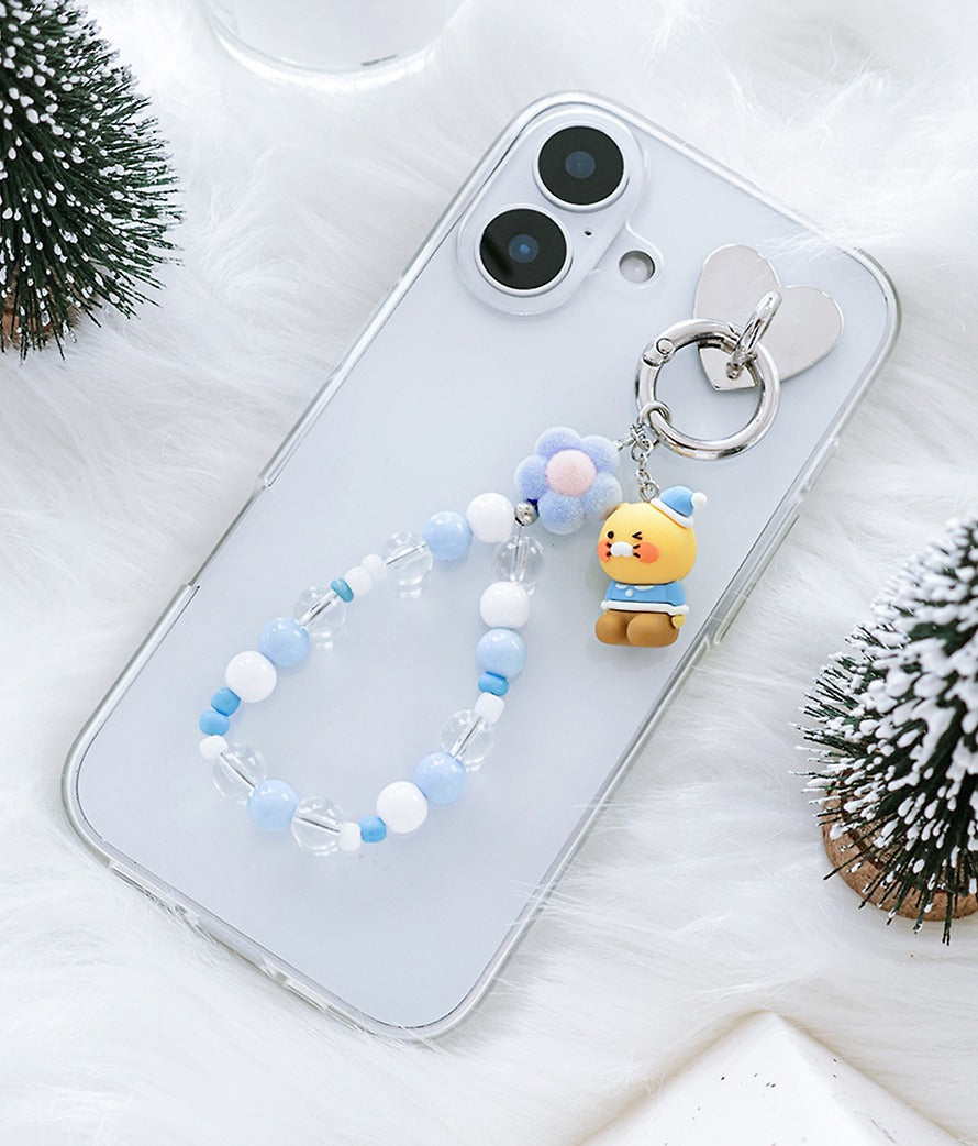 [KAKAO FRIENDS] Chunshik Winter Figure Beaded Phone Strap