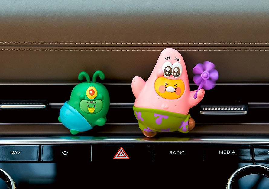 [KAKAO FRIENDS]x SpongeBob Car Air Freshener Figure Set Dashboard Decor
