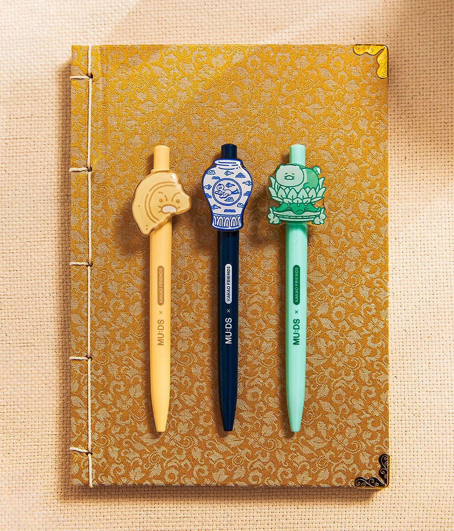 [KAKAO FRIENDS]Korean Artifact Gel Pen Set 3 Pack Chunshik