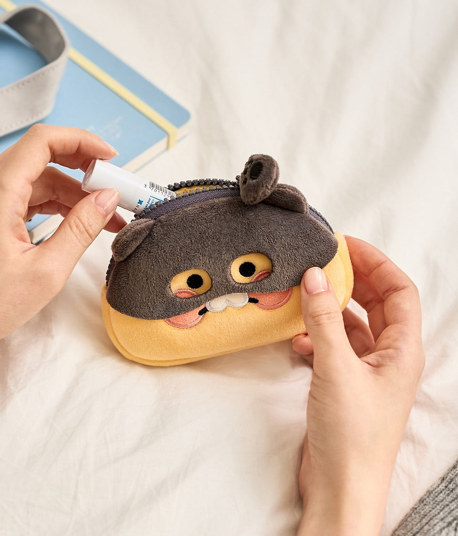 [KAKAO FRIENDS]Choonsik Doduk Series Half Face Zipper Pouch