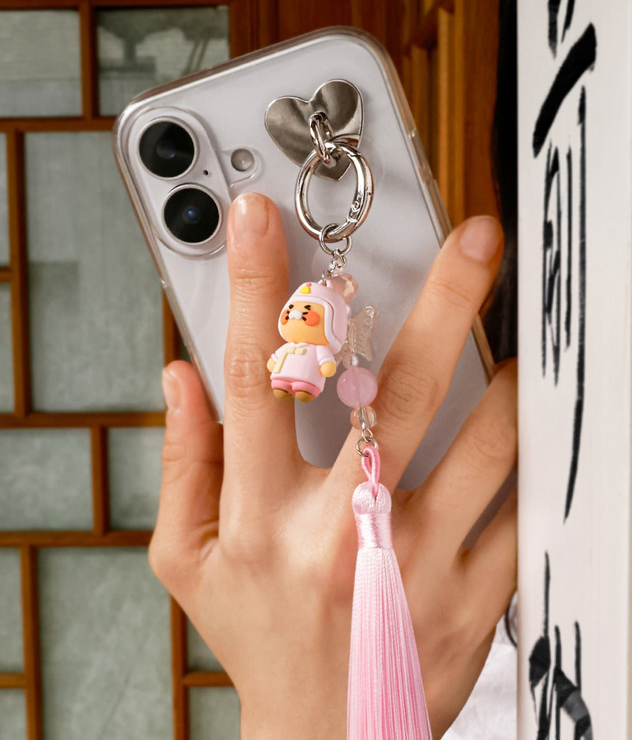 [KAKAO FRIENDS]Choonsik Figure Tassel Strap Keychain Korean Traditional Hanbok Keyring