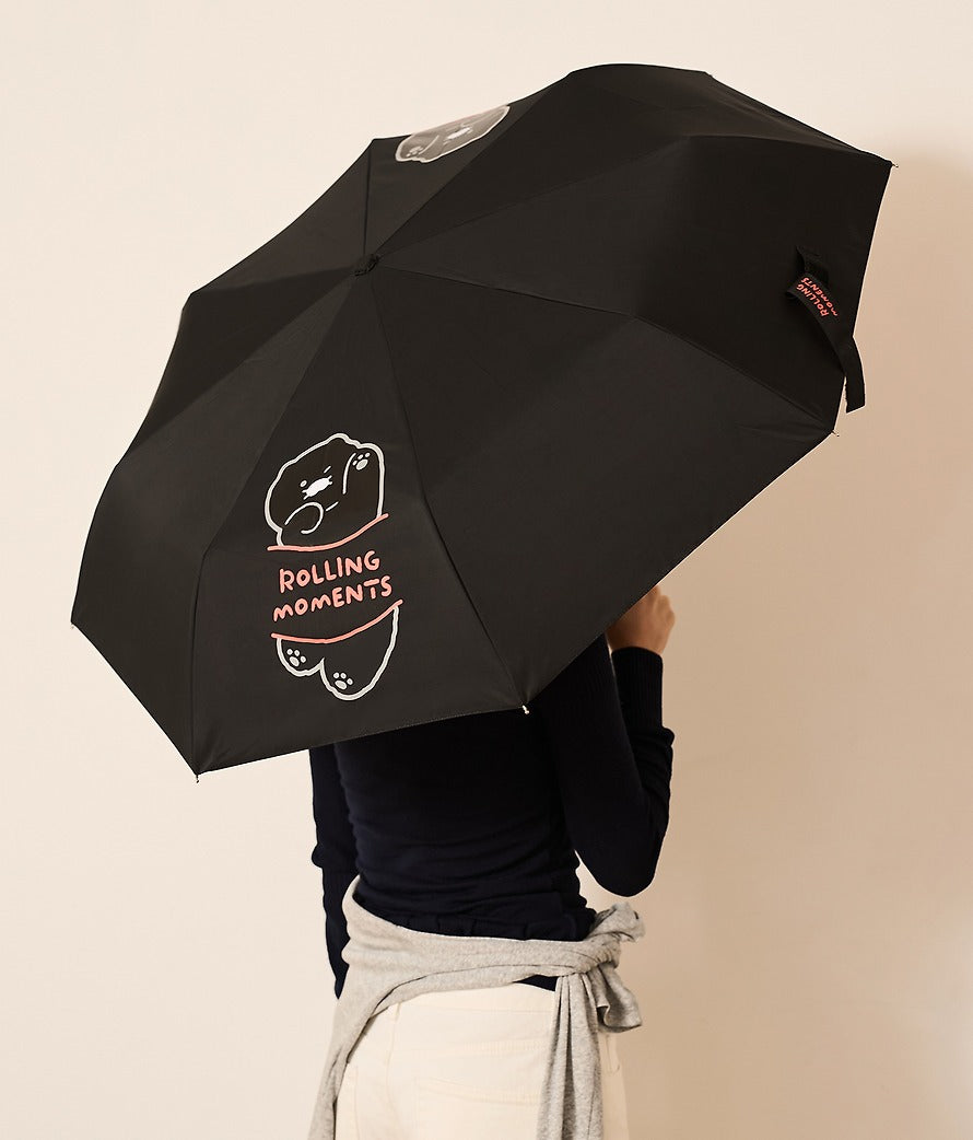 [KAKAO FRIENDS]Black Choonsik Mini Pouch Umbrella