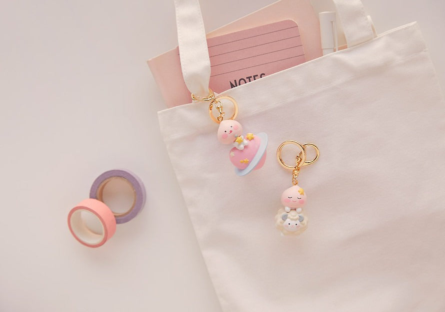[KAKAO FRIENDS] Little Apeach Heart Planet Figure Keyring