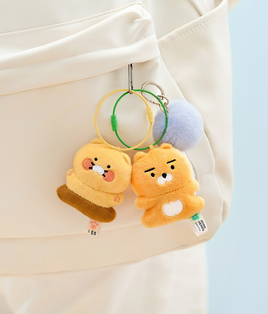 [KAKAO FRIENDS]Tiny Flat Plush Keyring Set Ryan and Chunshik