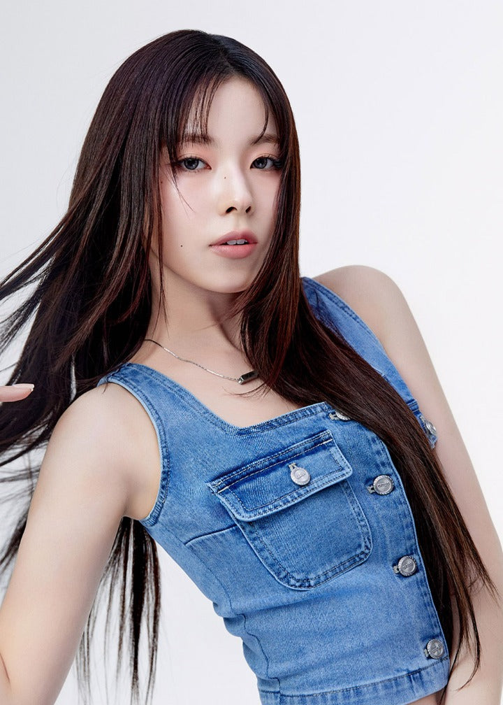 Women's M-Tone Pocket Vest (Medium Blue) Worn by NMIXX