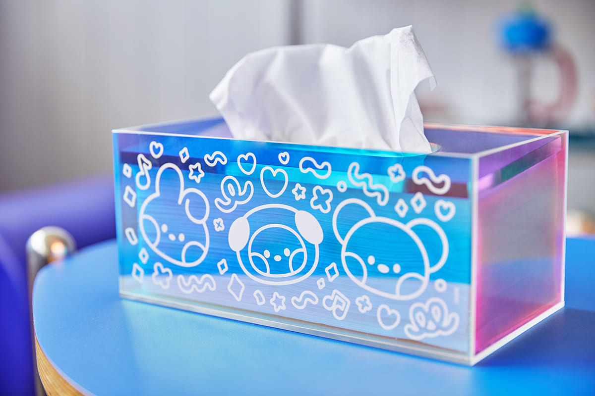 [BT21] minini glitter tissue case