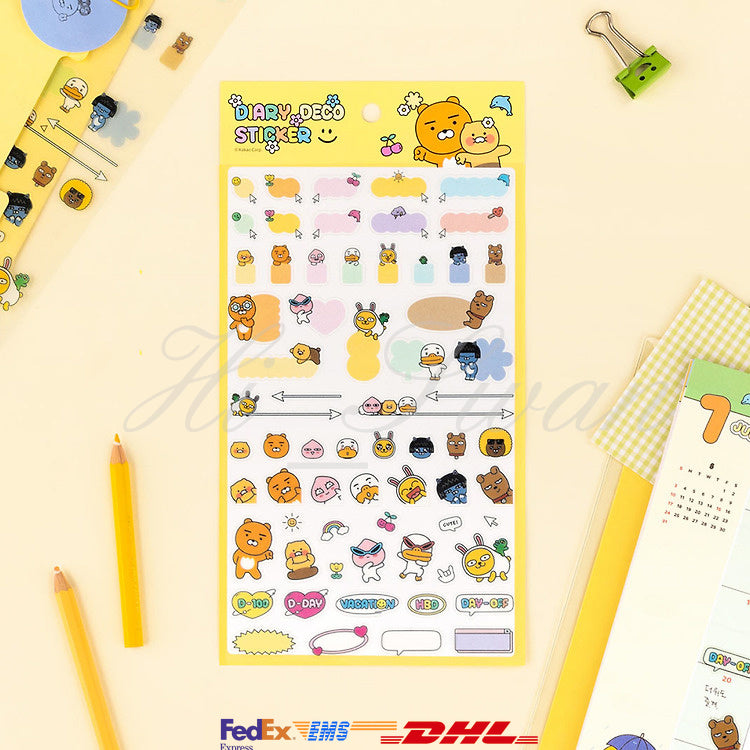 [KAKAO FRIENDS] Say Cheese Diary Decoration Sticker OFFICIAL MD