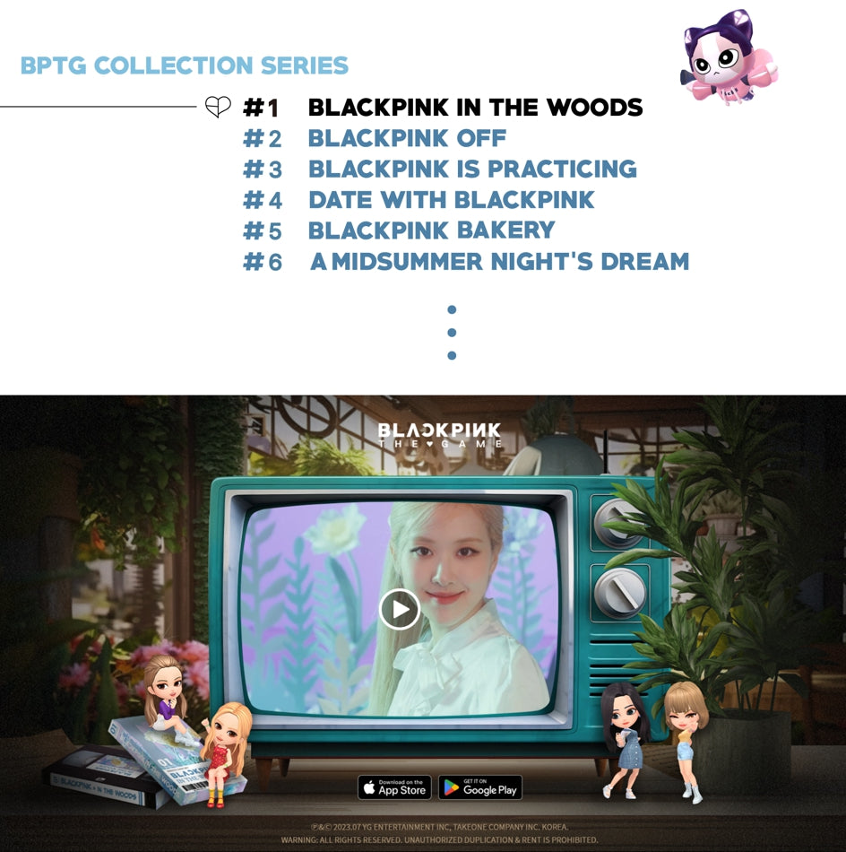 BLACKPINK - Photocard Collection No.1~3 [Blackpink The Game] Album version  #01 Blackpink In The Woods